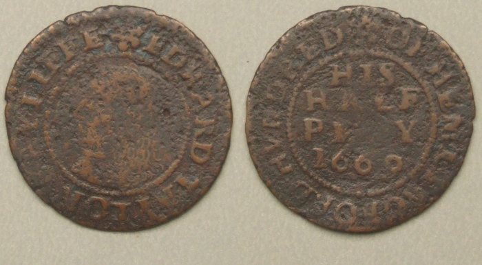 Hemlingford Hundred, Edward Taylor 1669 halfpenny